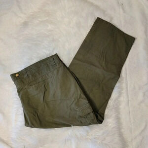 BASS Pro Shops Olive Green 100% Cotton Walking Outdoor Lightweight Pants Plus 46